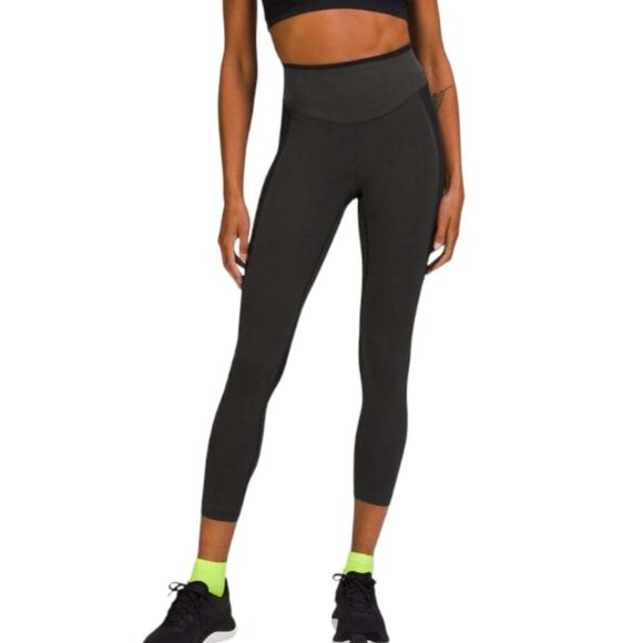 Lululemon Seamless Mesh High-Rise Training Tight 25" Graphite Grey, Size 8 - Picture 2 of 10